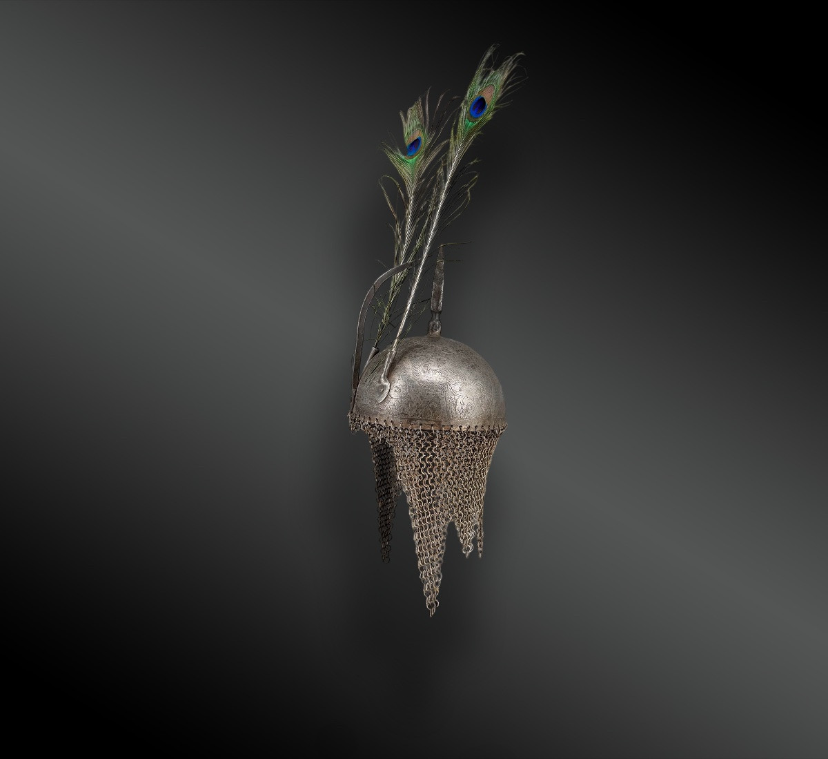 CASQUE INDO-PERSAN "KÛLAH-KHUD"  Iran, époque Qâdjâr, XIXe siècle. -photo-2