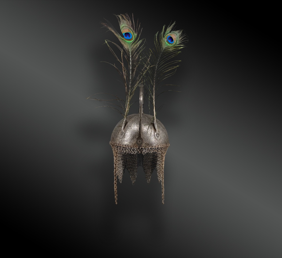 CASQUE INDO-PERSAN "KÛLAH-KHUD"  Iran, époque Qâdjâr, XIXe siècle. 