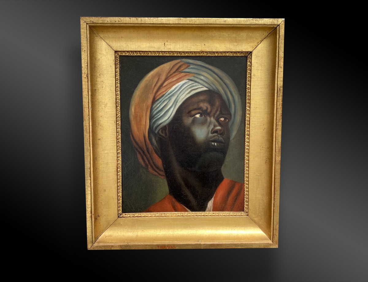 ECOLE FRANÇAISE du XIXème siècle, d’après Hyacinthe Rigaud Tête d’un jeune maure