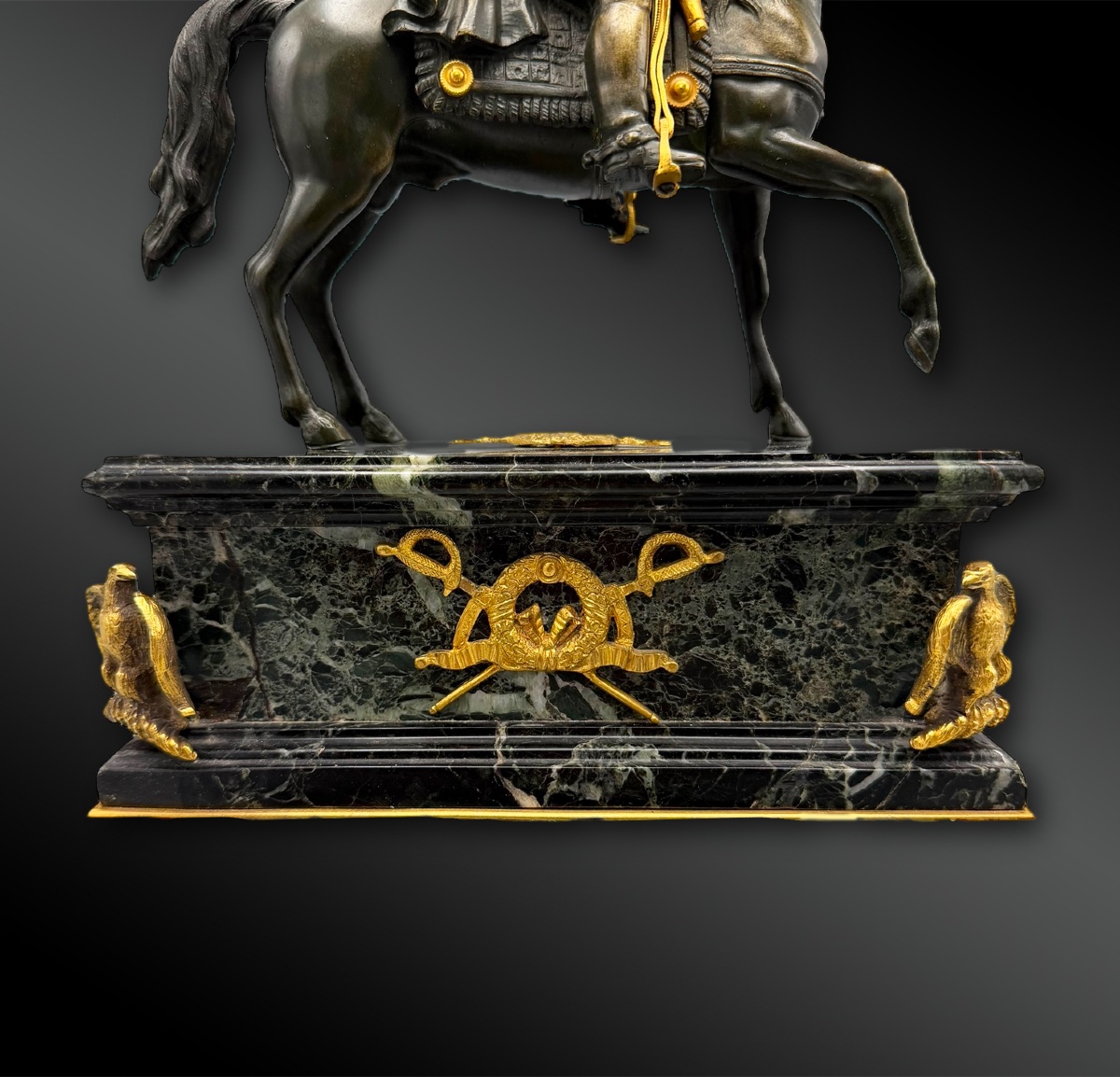 Napoleon On Horseback; Bronze Sculpture - France - Circa 1900-photo-3