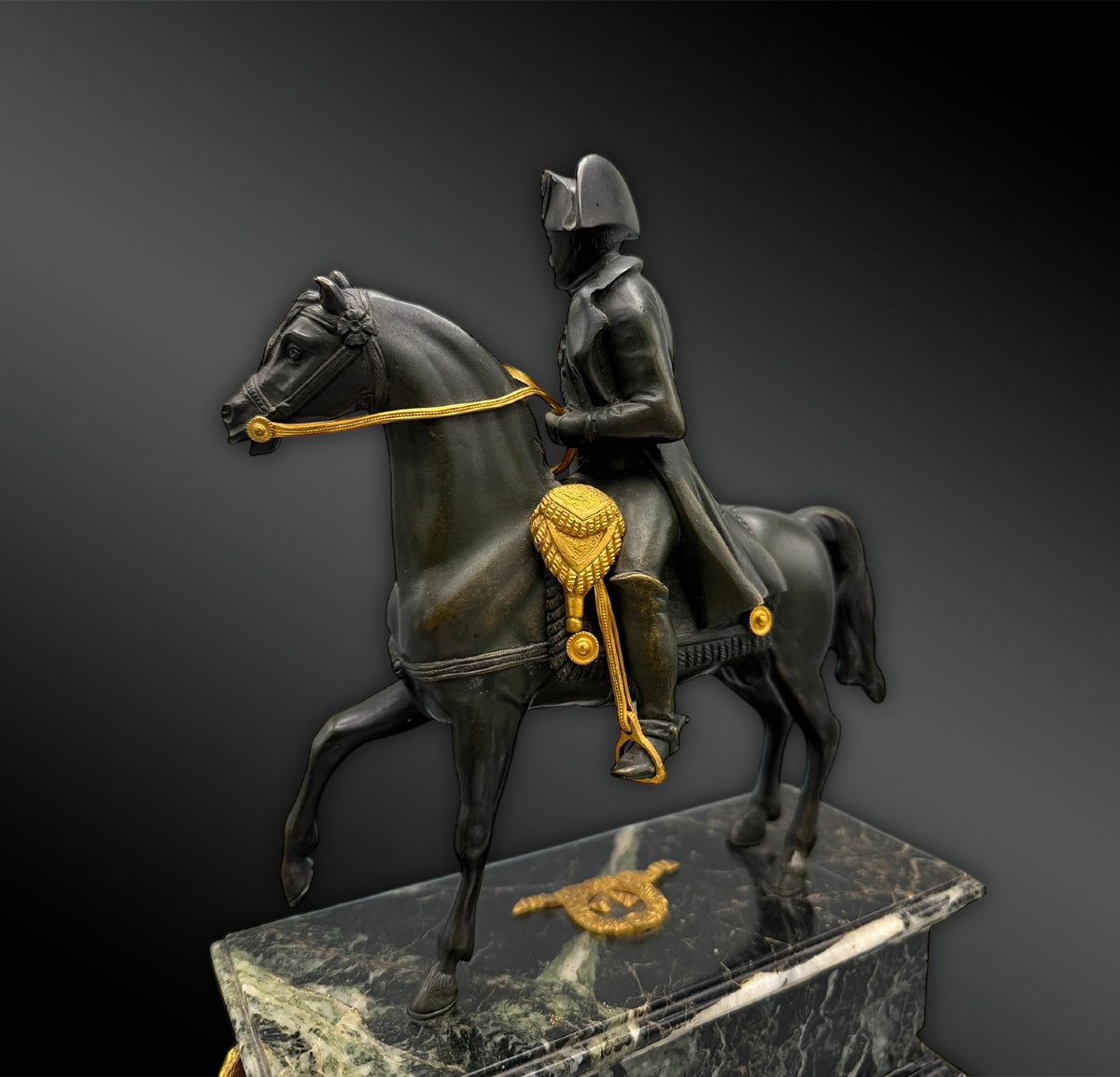 Napoleon On Horseback; Bronze Sculpture - France - Circa 1900-photo-1
