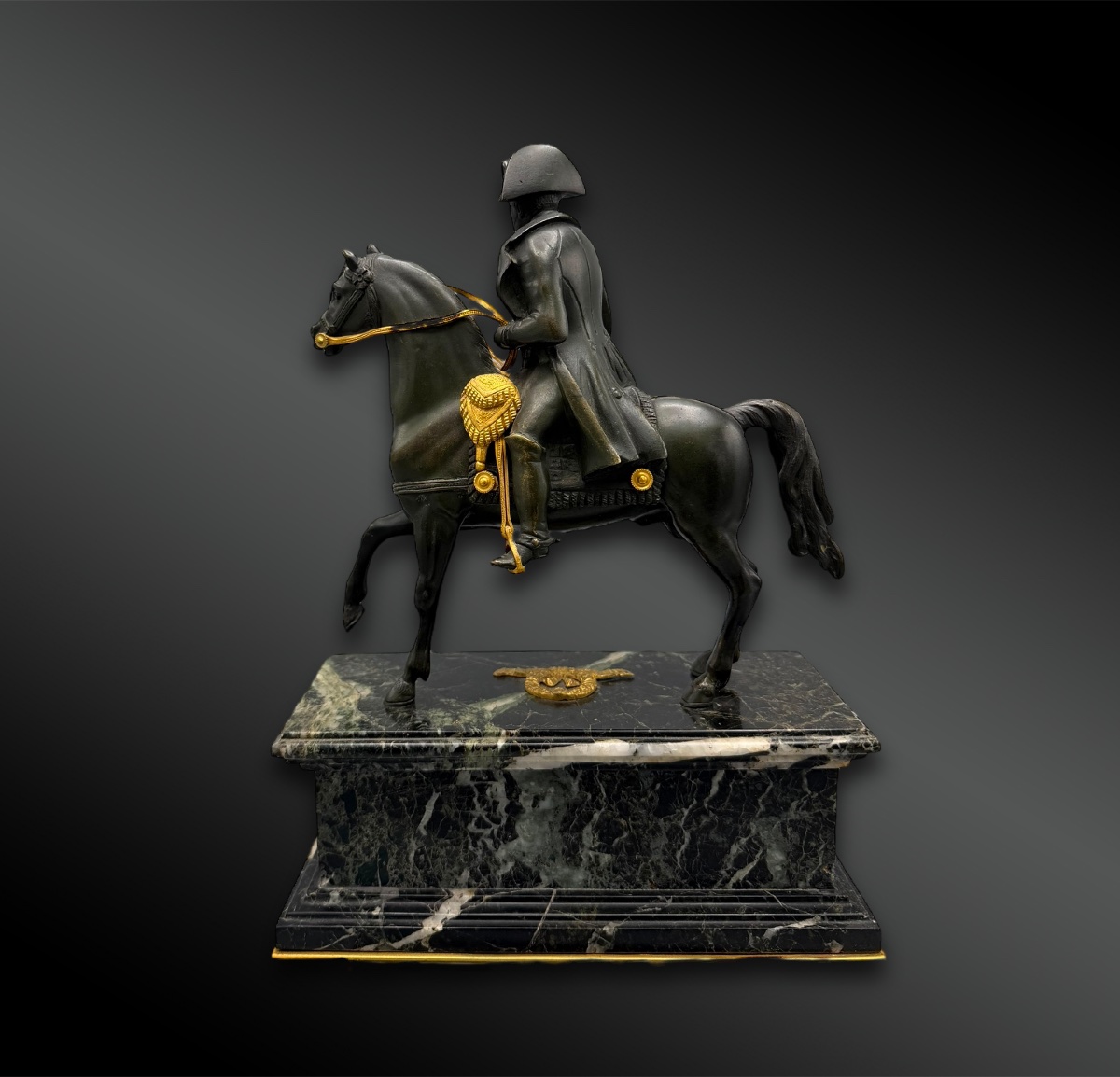 Napoleon On Horseback; Bronze Sculpture - France - Circa 1900-photo-2