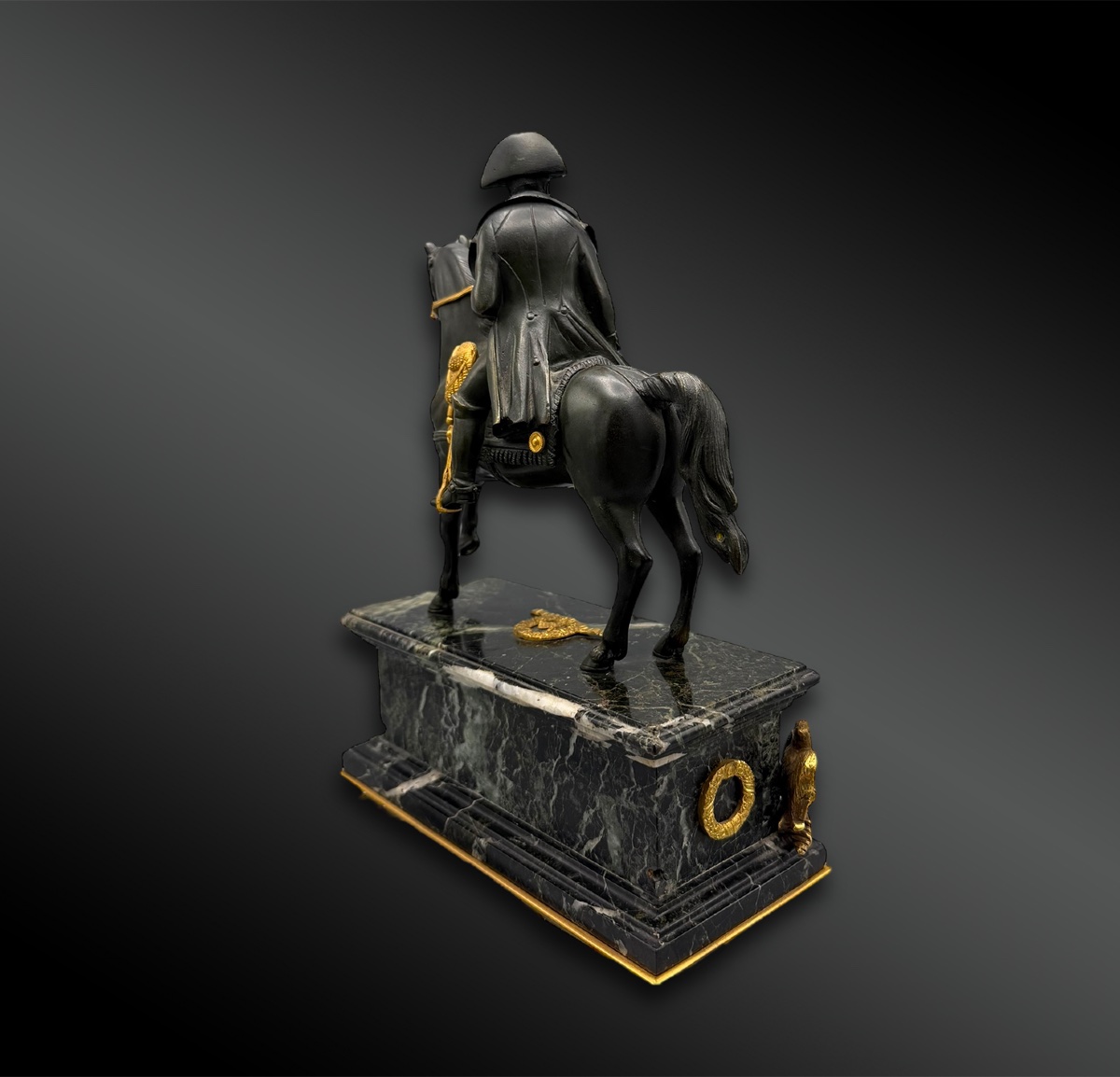 Napoleon On Horseback; Bronze Sculpture - France - Circa 1900-photo-3