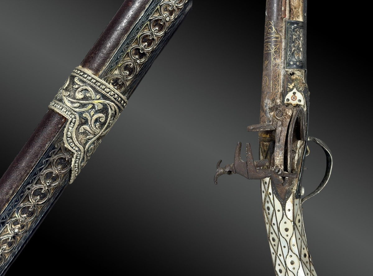 FUSIL OTTOMAN À SILEX, DZEFERDAR. Balkans Ottoman fin XVIIIème siècle-photo-4