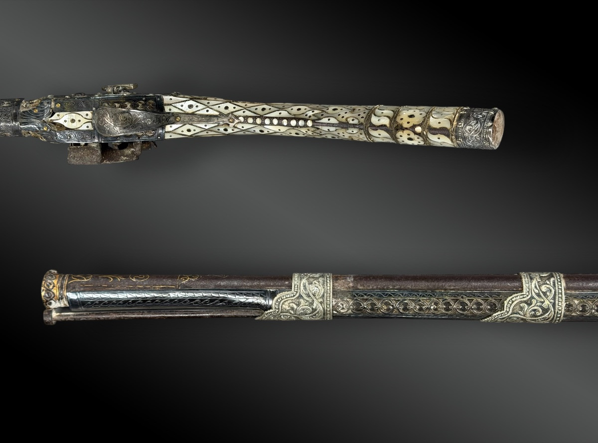 FUSIL OTTOMAN À SILEX, DZEFERDAR. Balkans Ottoman fin XVIIIème siècle-photo-1