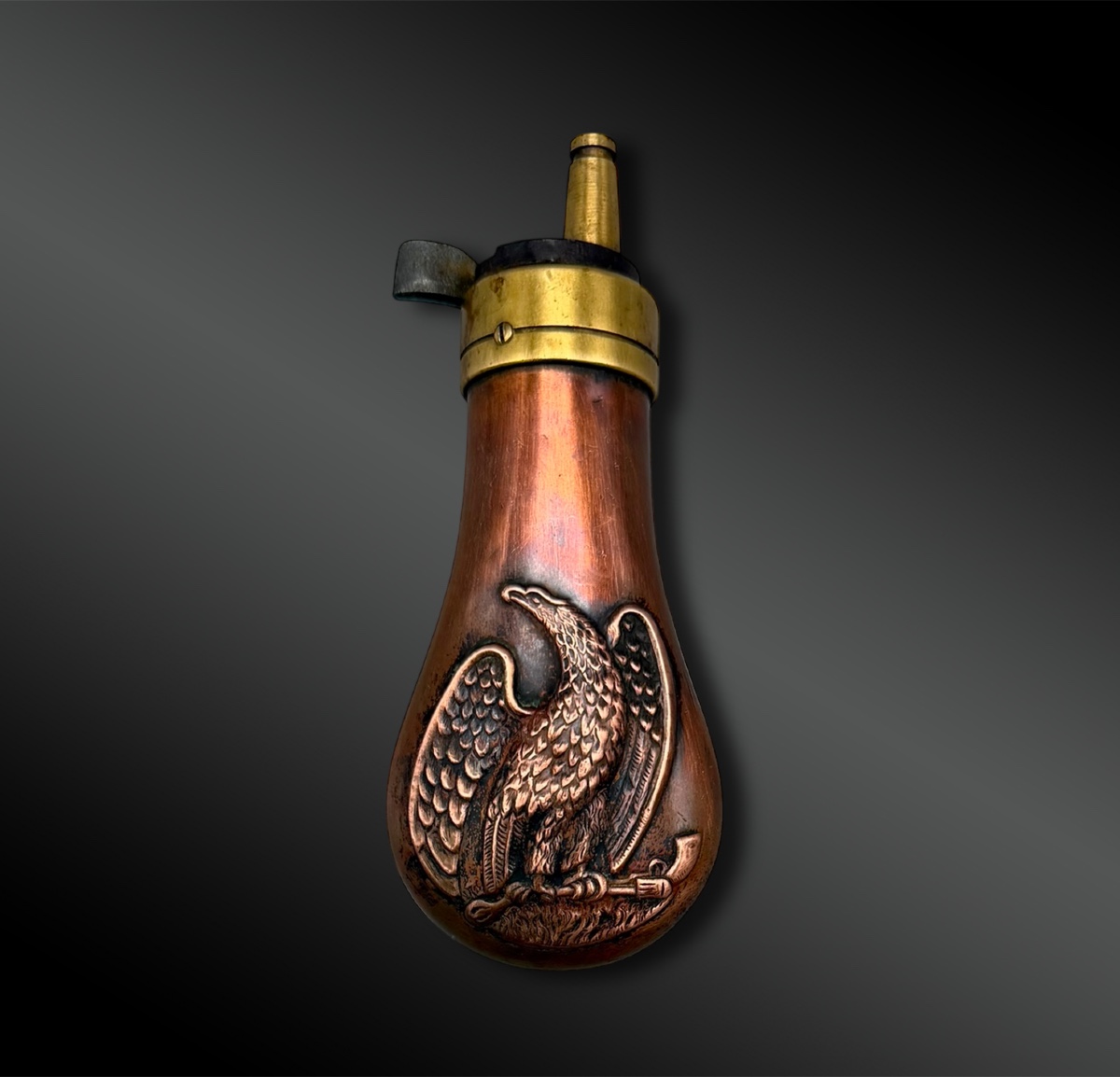 Powder Flask From A Set - Unite-states - XIXth Century