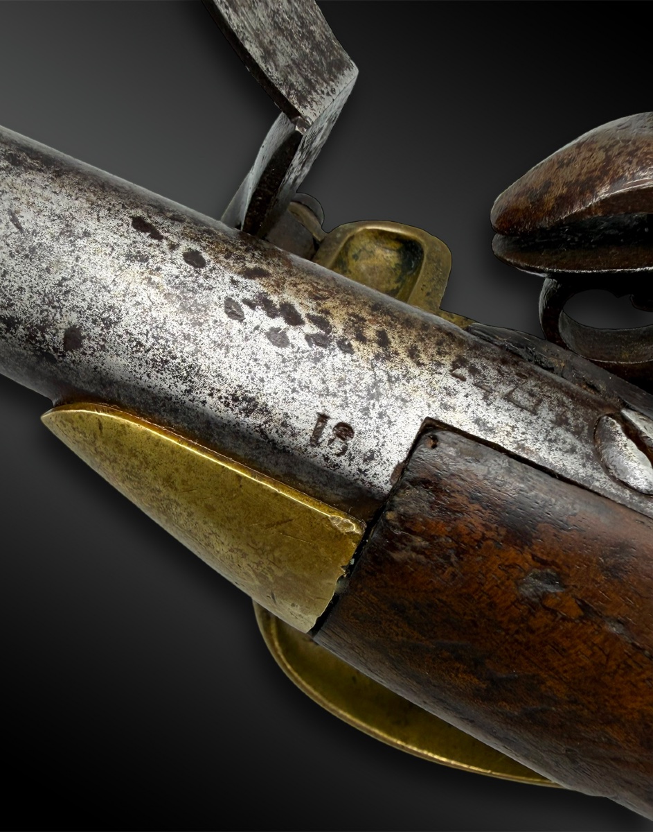PISTOLET à silex modèle 1777, 2ème type - France -Période Louis XVI-photo-4