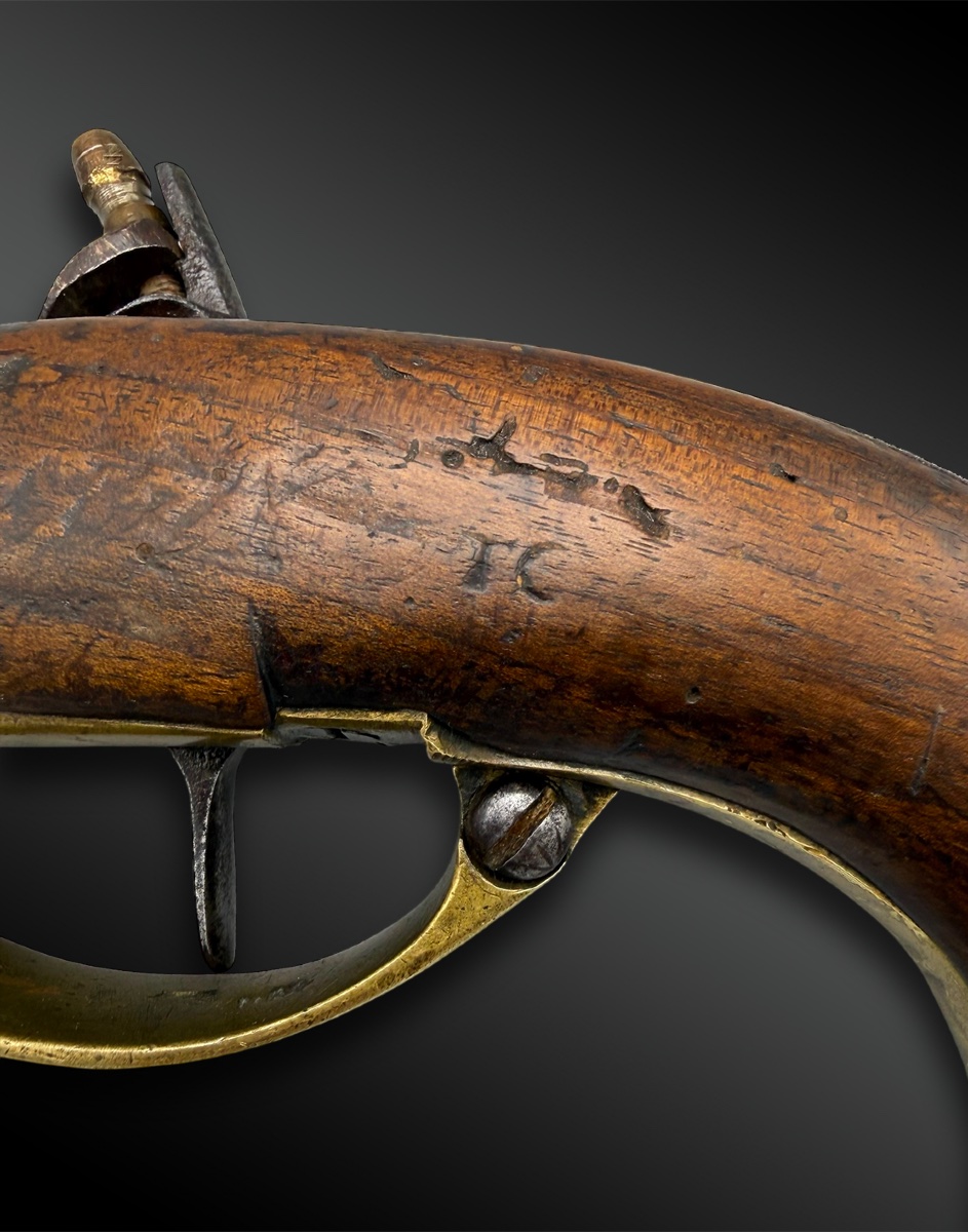 PISTOLET à silex modèle 1777, 2ème type - France -Période Louis XVI-photo-1