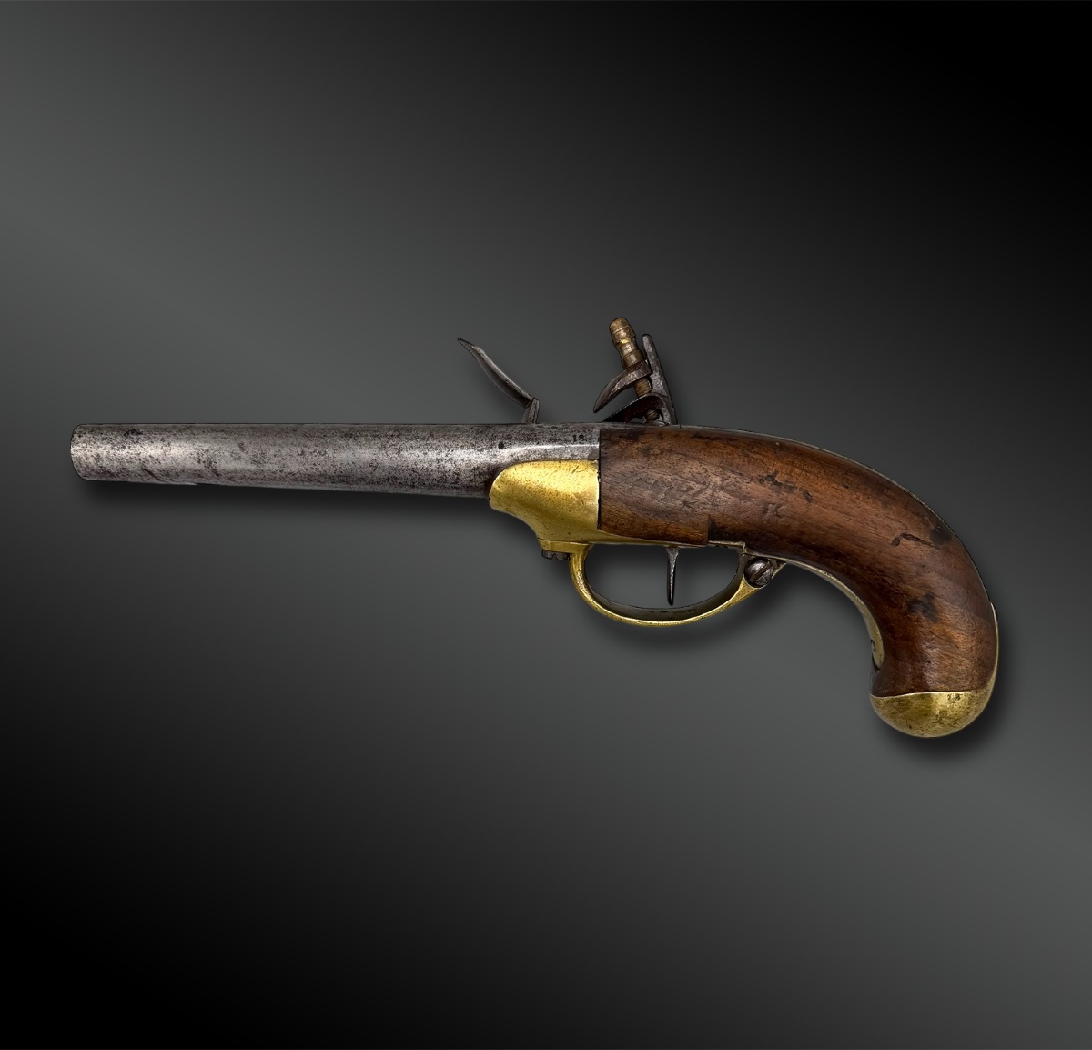 PISTOLET à silex modèle 1777, 2ème type - France -Période Louis XVI-photo-4