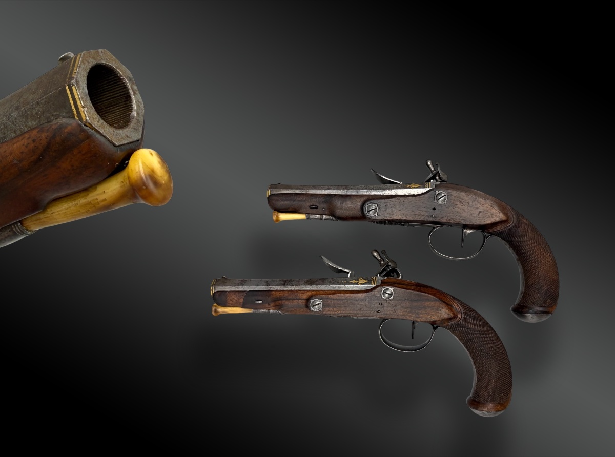 PAIRE DE PISTOLETS À SILEX SIGNÉE PENIET, PARIS France – vers 1805-photo-2