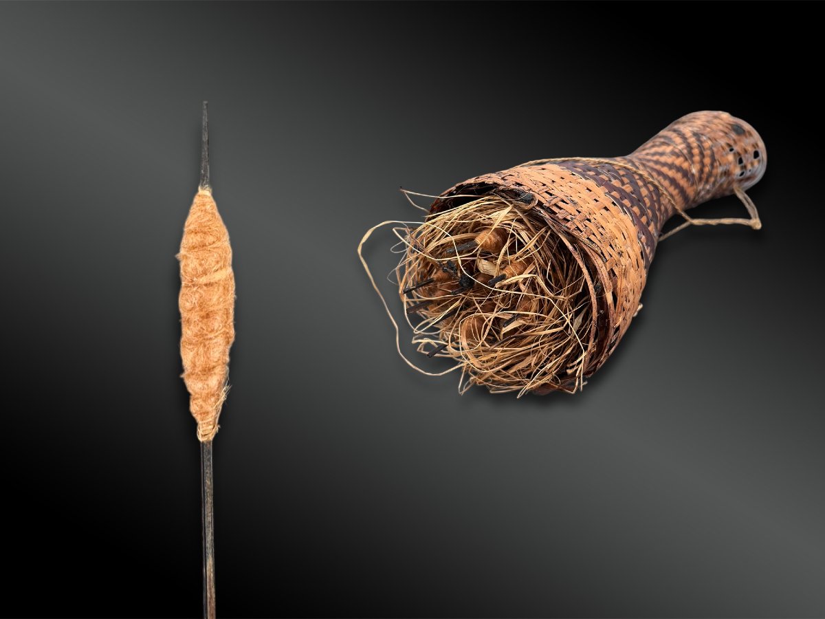 Small Carquois In Braided Fibers With Fleches For Hunting Kayapo Indians Coll. Dutilleux