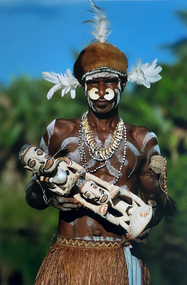 ORNEMENT de NEZ appelé Bipane Culture Asmat, Papouasie  Coquillage, résine et fibres végétales -photo-3