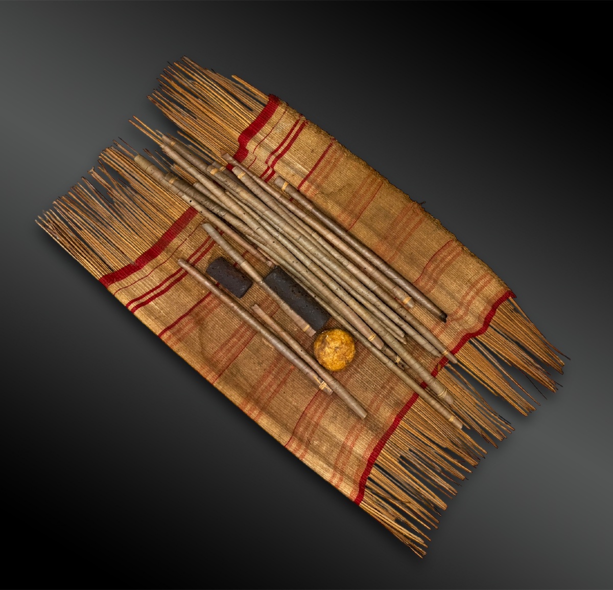 TROUSSE de CHAMANE - Indiens Mehinaku, État du Mato Grosso, Centre-Ouest du Brésil