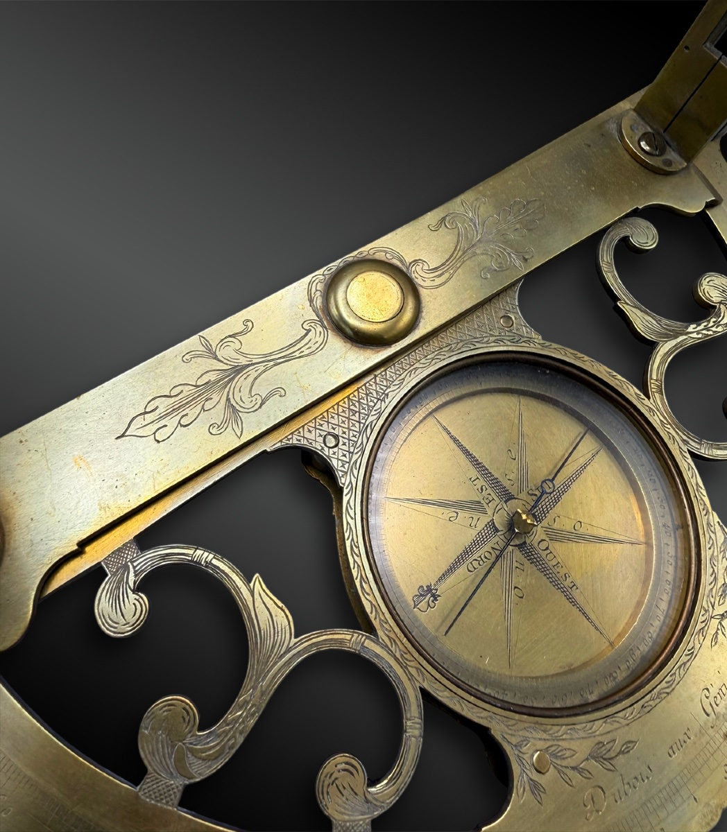 Brass Graphometer By Dubois Aux Génies - Paris, France - 18th Century-photo-3