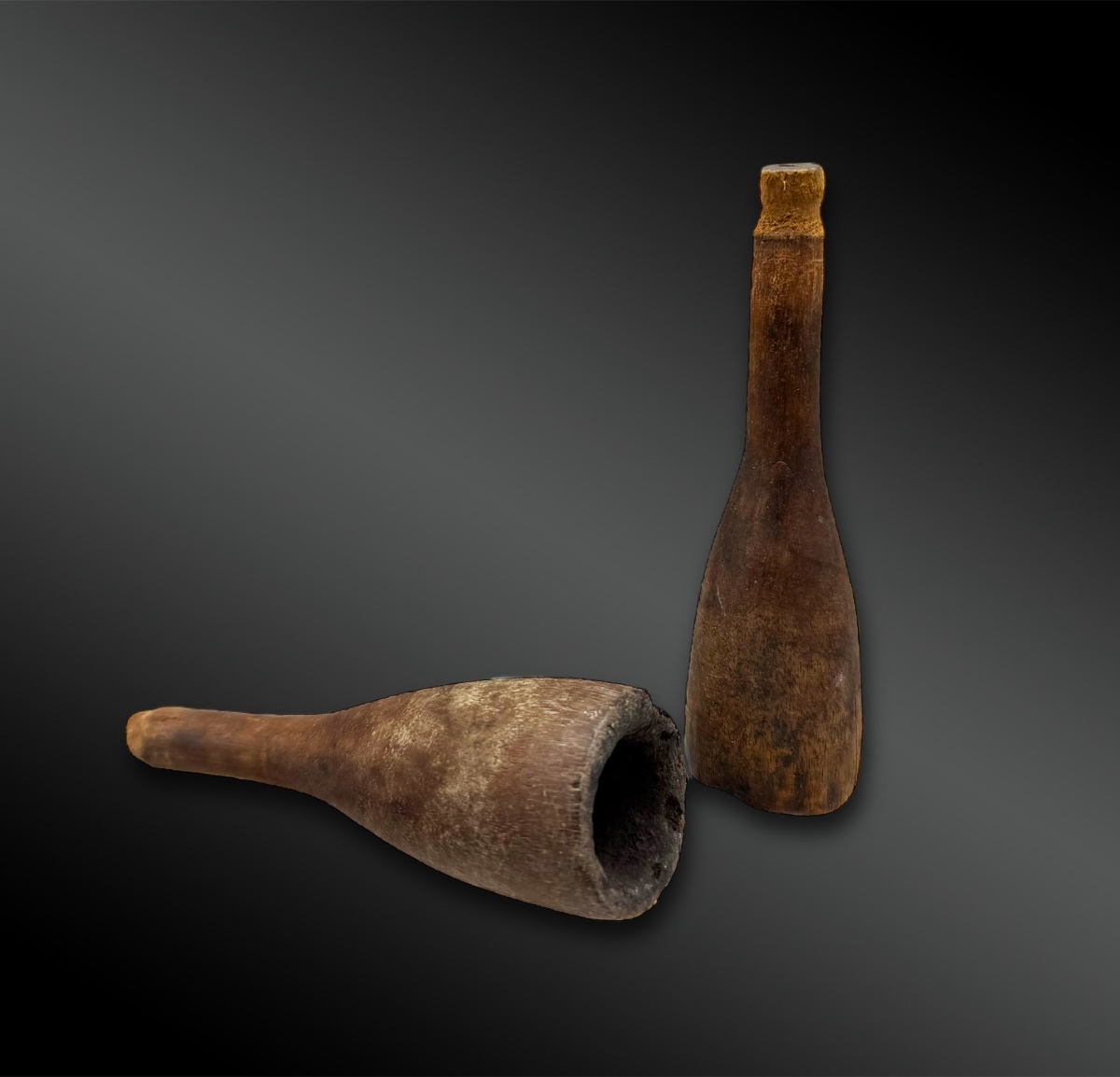 DEUX PIPES de CHAMANS - Indiens Kayapo, États de Pará et de Mato Grosso, vallée du Rio Xingu