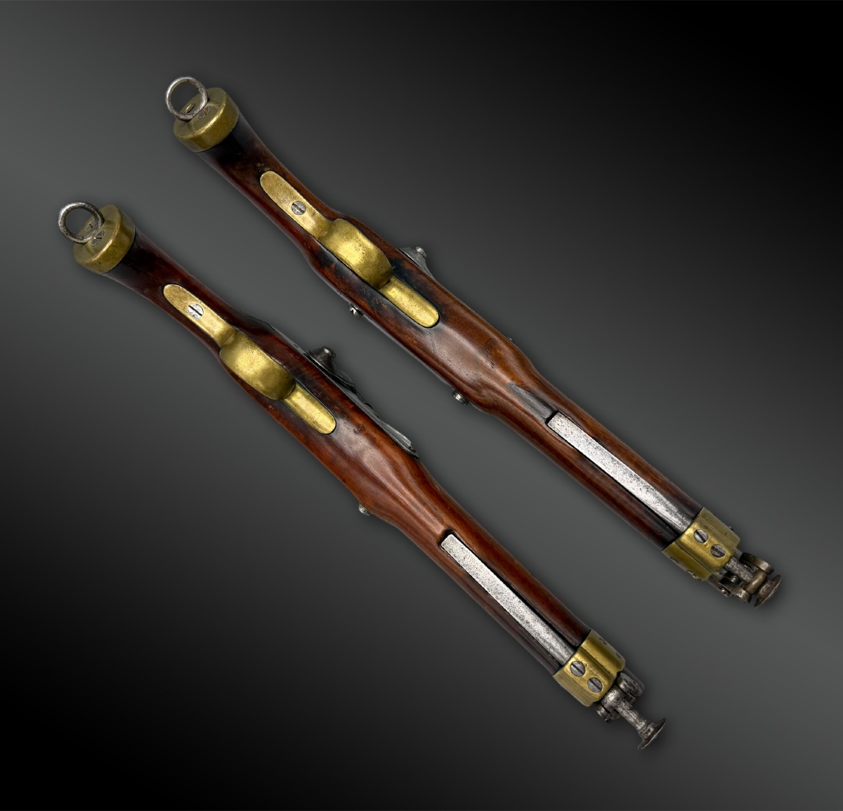 PAIRE de PISTOLET de la compagnie des Indes anglaises - Royaume-Uni - XIXème siècle-photo-3