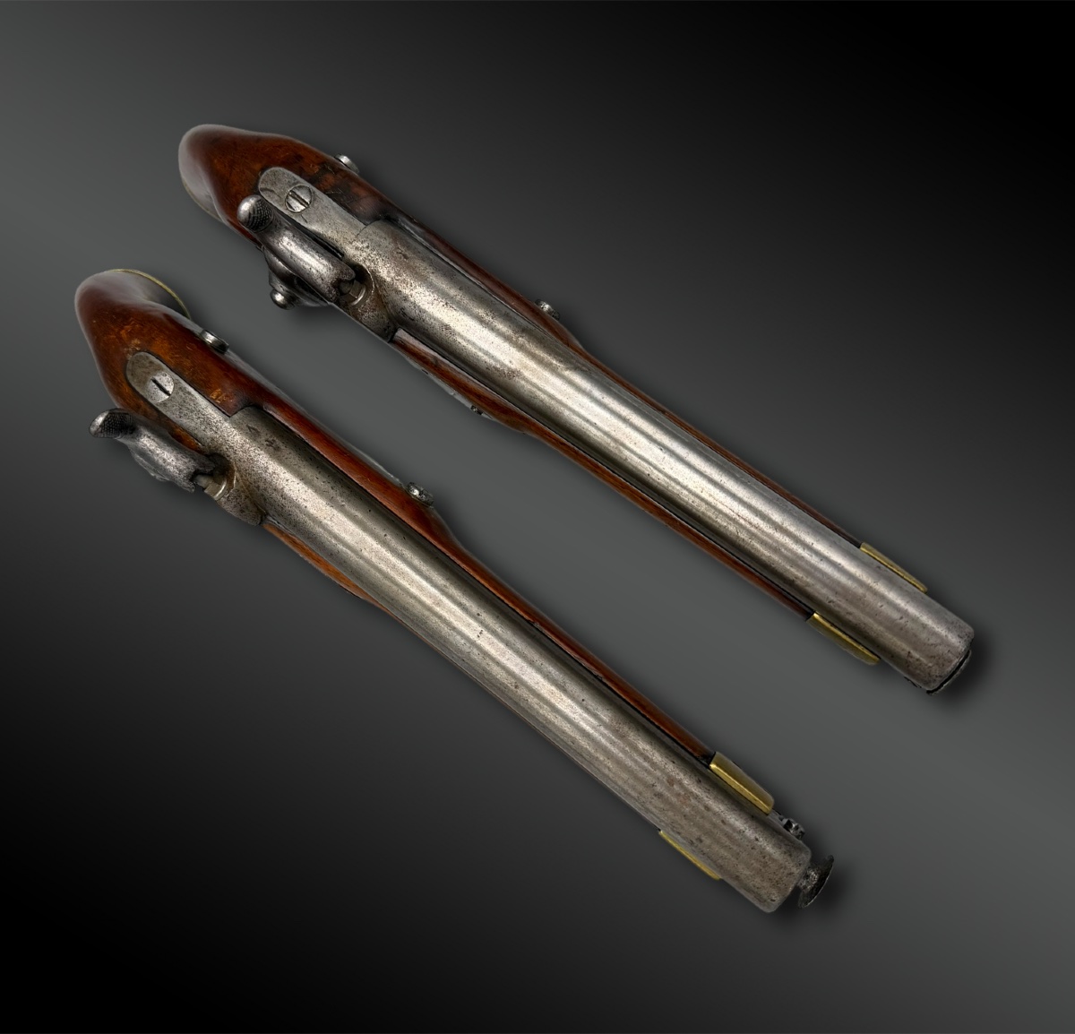PAIRE de PISTOLET de la compagnie des Indes anglaises - Royaume-Uni - XIXème siècle-photo-4