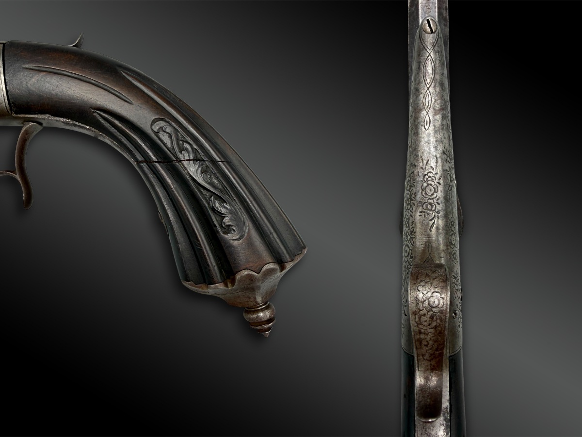 Cased Colette-system Pistol - Liège, Belgium - 19th Century-photo-4
