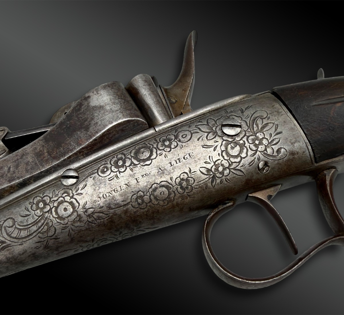 Cased Colette-system Pistol - Liège, Belgium - 19th Century-photo-2