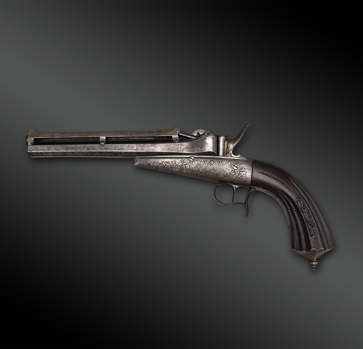 Cased Colette-system Pistol - Liège, Belgium - 19th Century-photo-4