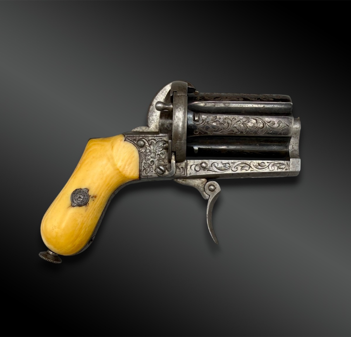 Case Containing A Pepperbox Revolver - Liège, Belgium - 19th Century-photo-2