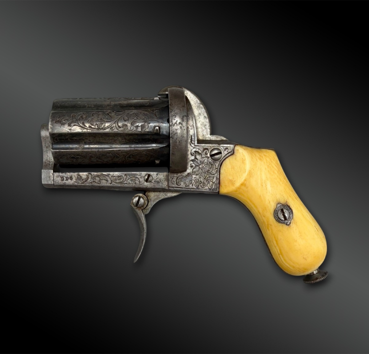 Case Containing A Pepperbox Revolver - Liège, Belgium - 19th Century-photo-4