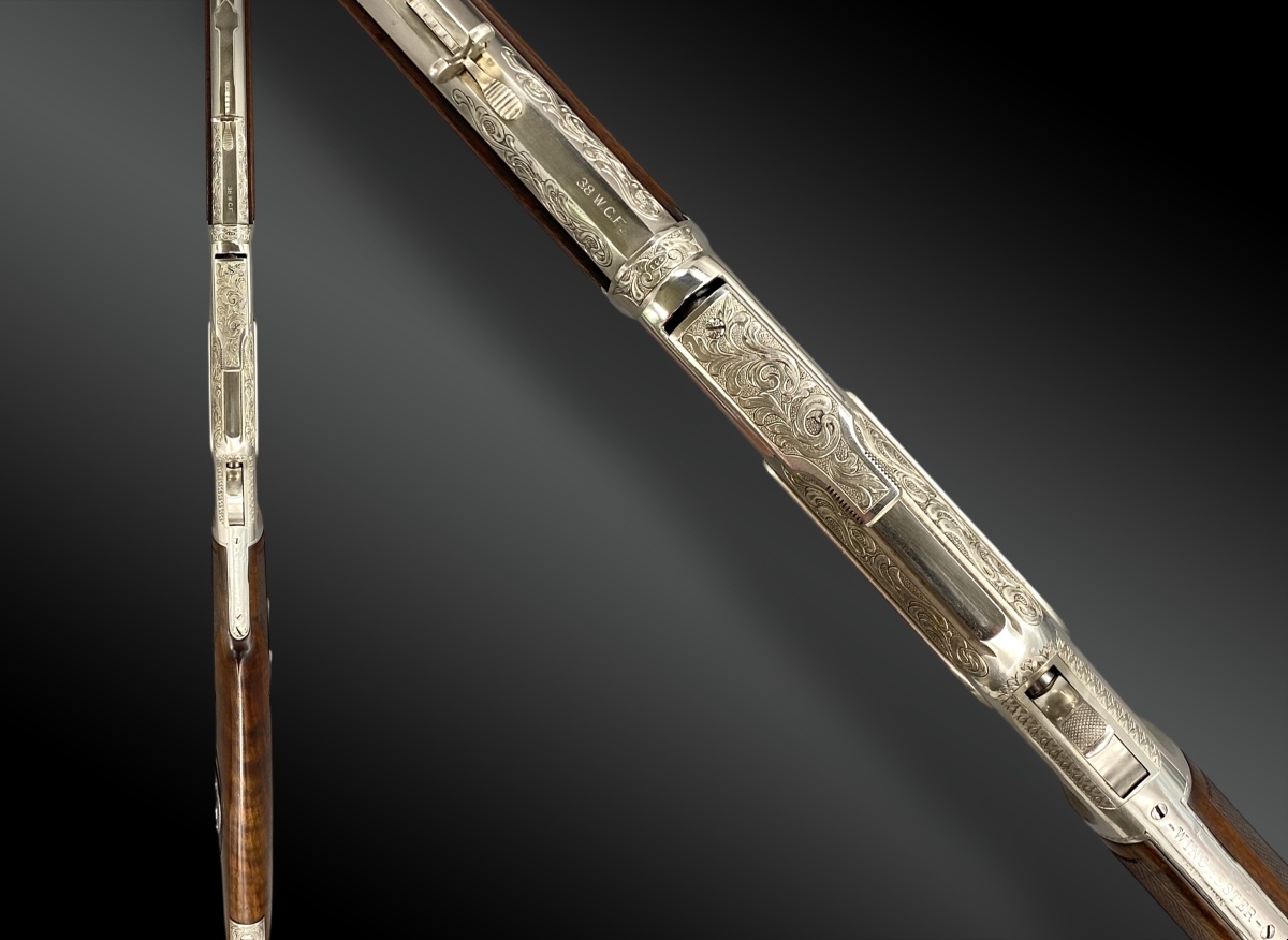 Winchester Rifle, Model 1873, Deluxe, Engraved And Silver-plated-photo-3