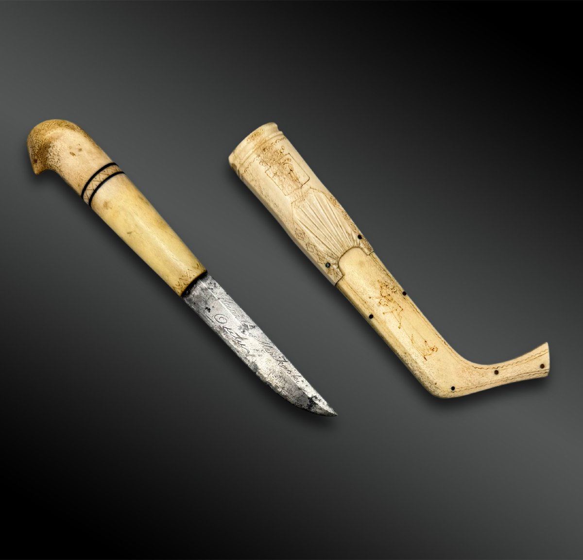 Kaarlo Merikoski (1878–1954) Knife And Its Sheath Sami Culture, Northern Finland-photo-1