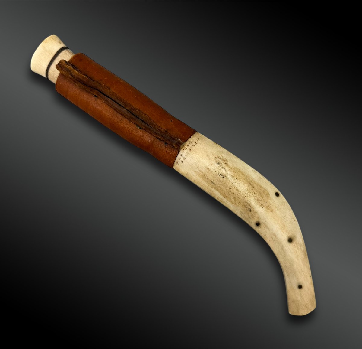 COUTEAU et son FOURREAU Culture Sami, région nord de la Suède, de la Norvège et de la Finlande -photo-2