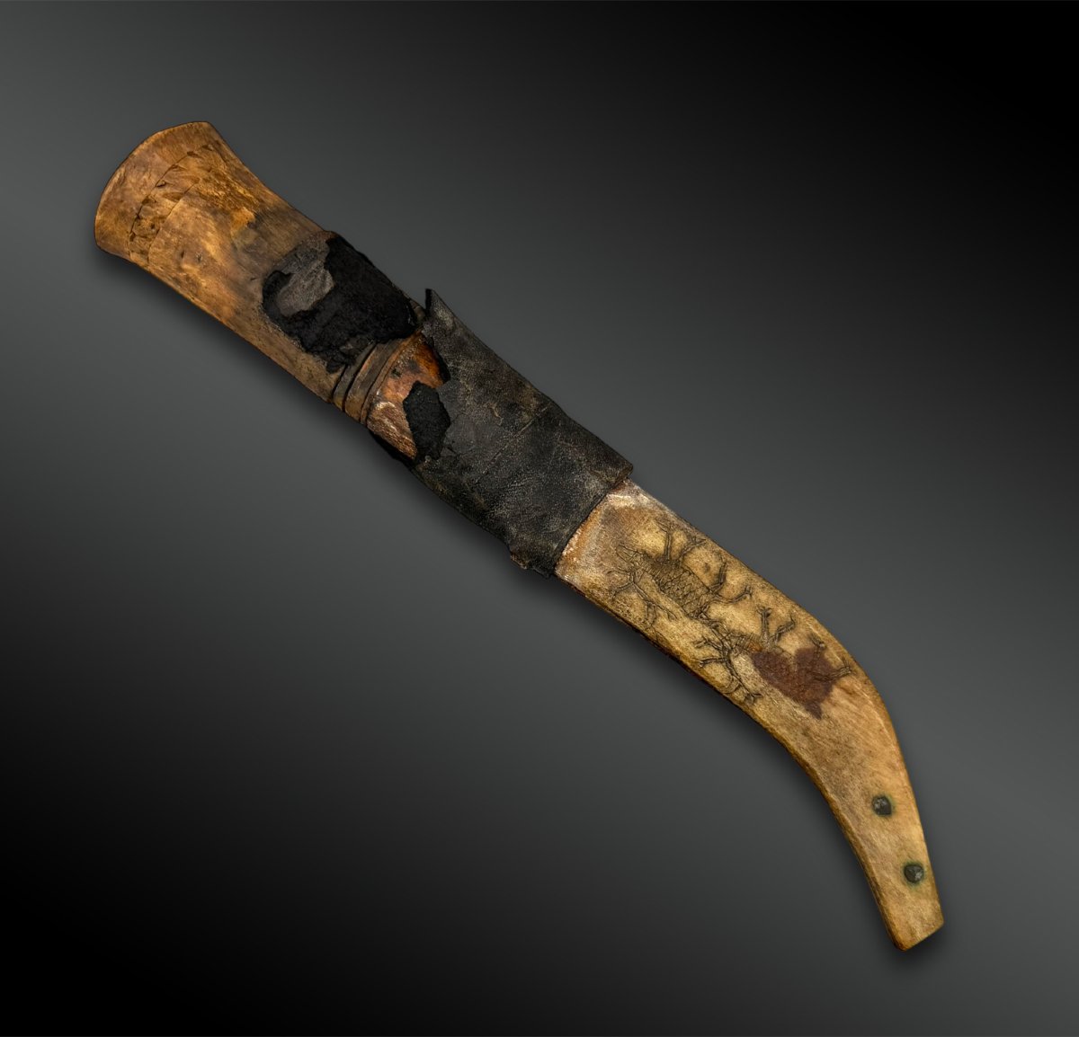 COUTEAU et son FOURREAU Culture Sami, région nord de la Suède, de la Norvège et de la Finlande 