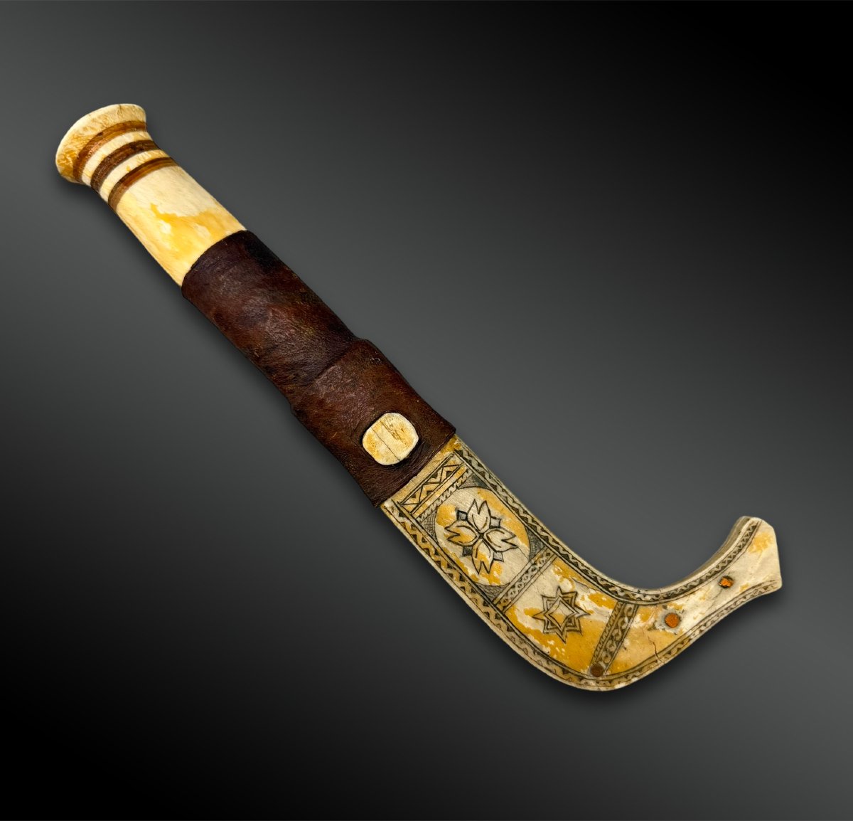 COUTEAU et son FOURREAU Culture Sami, région nord de la Suède, de la Norvège et de la Finlande -photo-2