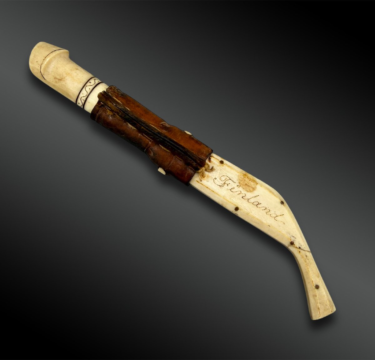 Small Knife And Its Sheath, Sami Culture, Northern Finland  Circa 1945, Andouiller, A-photo-4