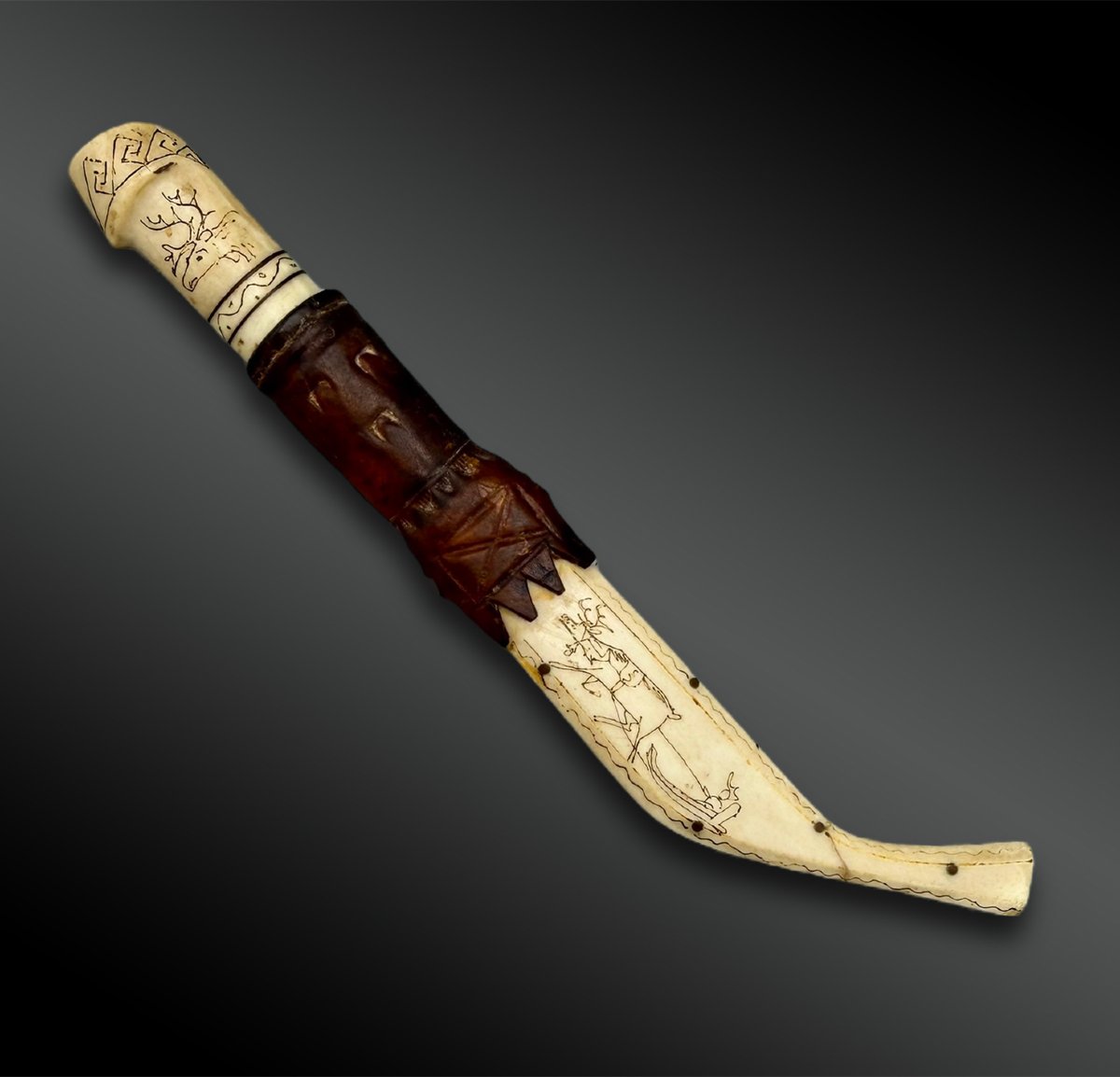Small Knife And Its Sheath, Sami Culture, Northern Finland  Circa 1945, Andouiller, A