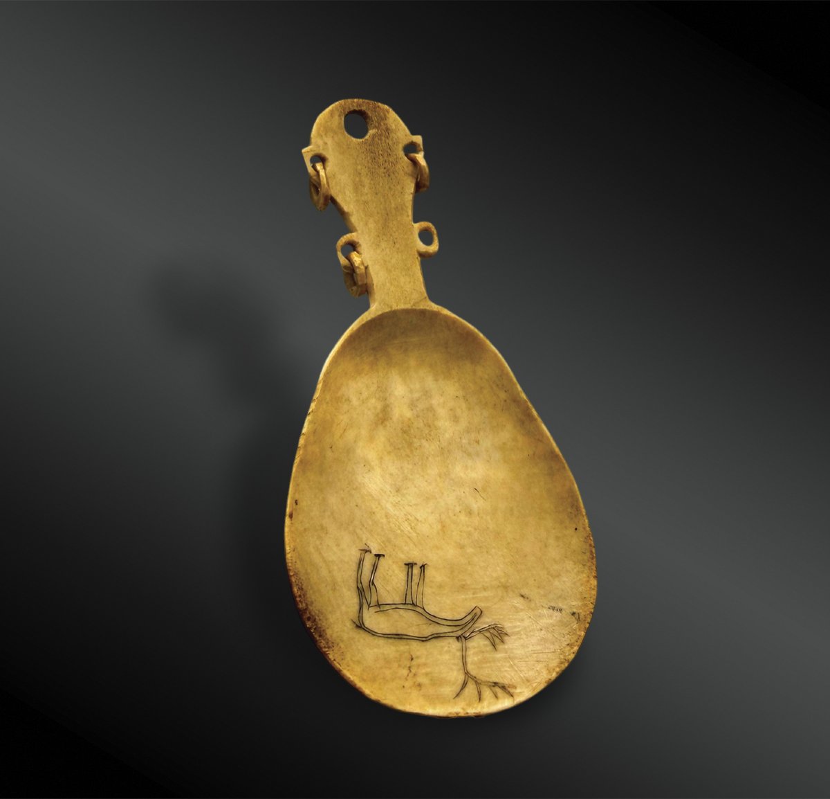 CUILLÈRE Culture Sami, région nord de la Suède, de la Norvège et de la Finlande ainsi que la pé