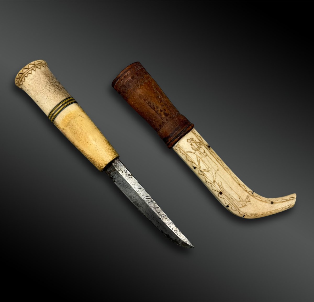 Kaarlo Merikoski (1878–1954) Knife And Its Sheath Sami Culture, Northern Finland-photo-4