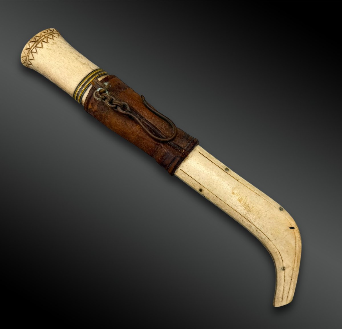 Kaarlo Merikoski (1878–1954) Knife And Its Sheath Sami Culture, Northern Finland-photo-1