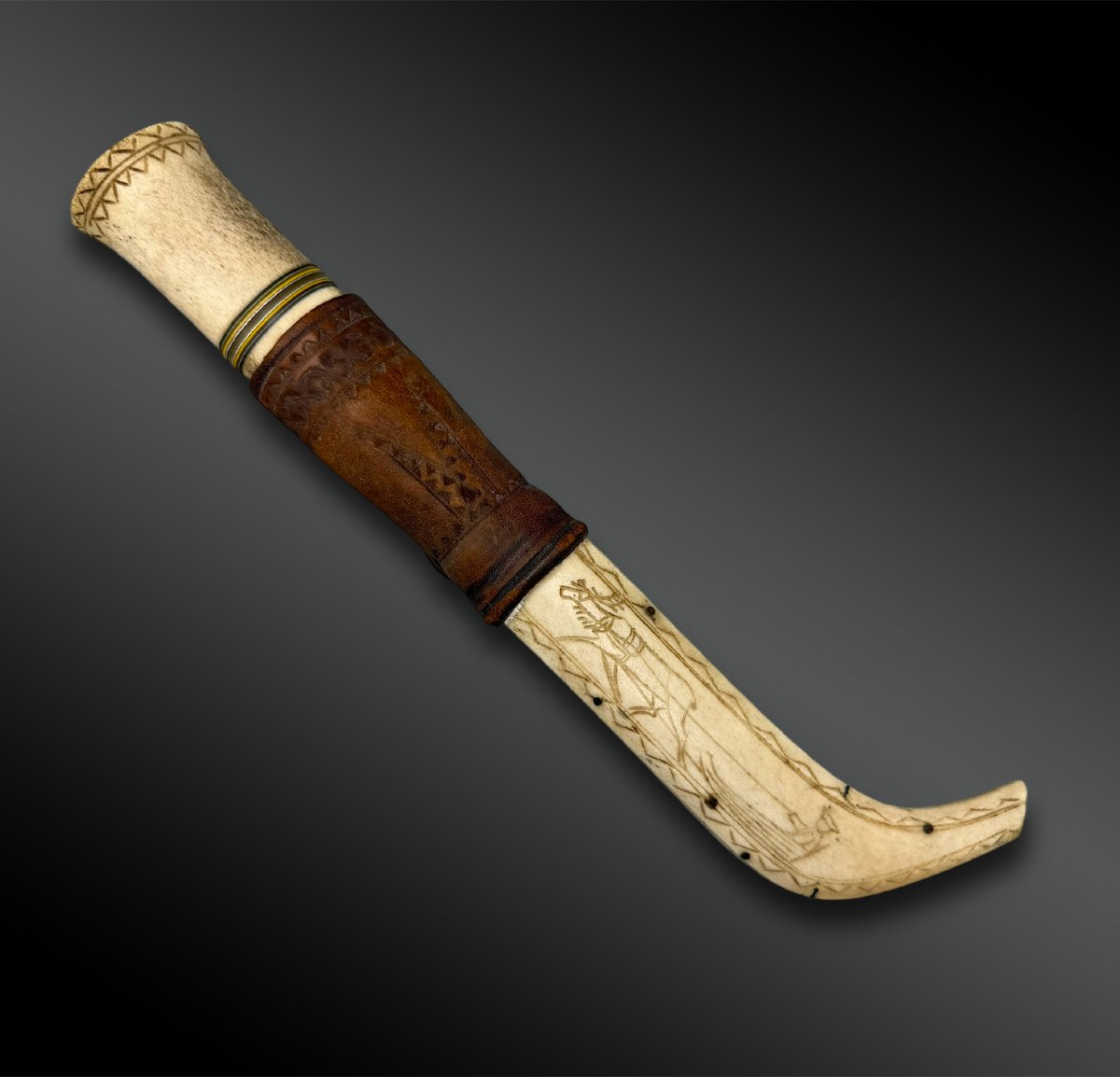 Kaarlo Merikoski (1878–1954) Knife And Its Sheath Sami Culture, Northern Finland