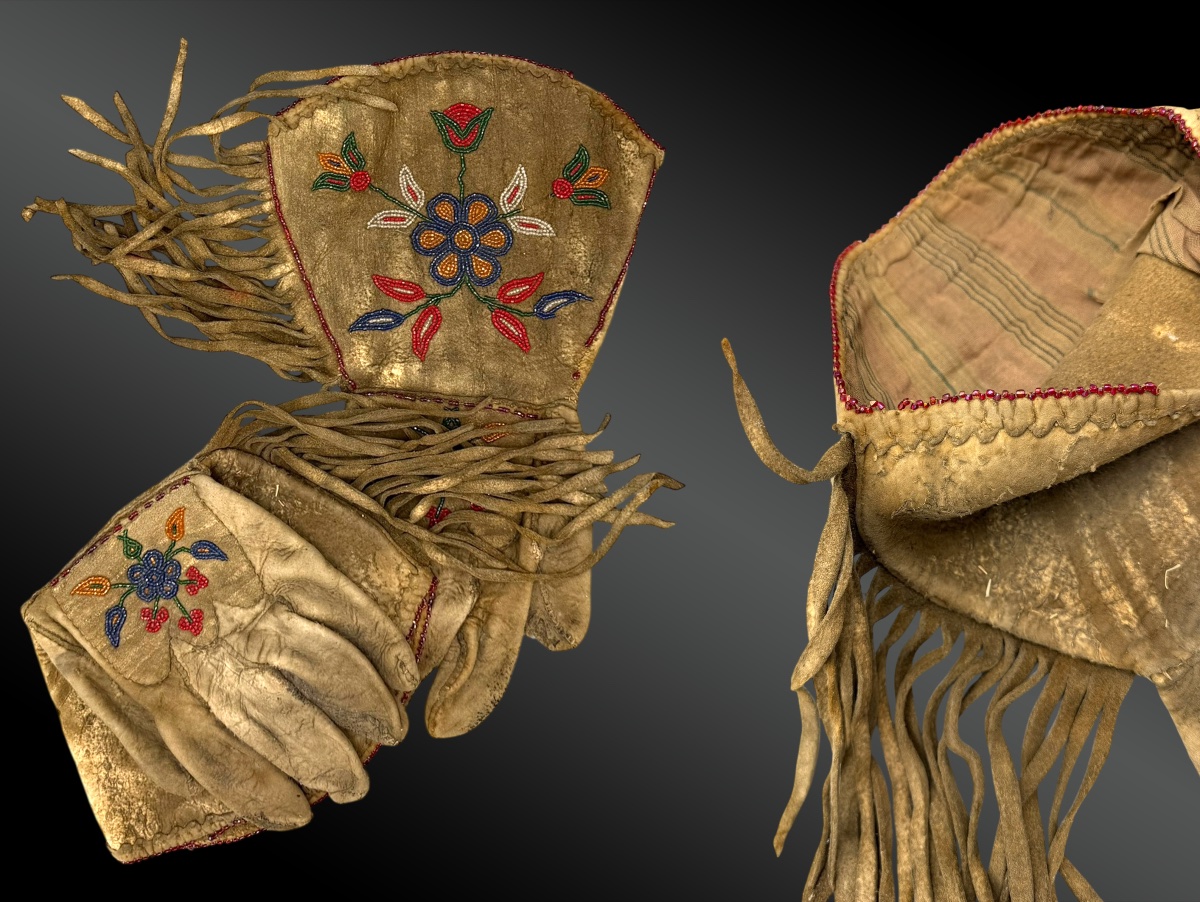 Pair Of Athabaskan Indian Gloves, Northwest North America, Circa 1920–1930-photo-4