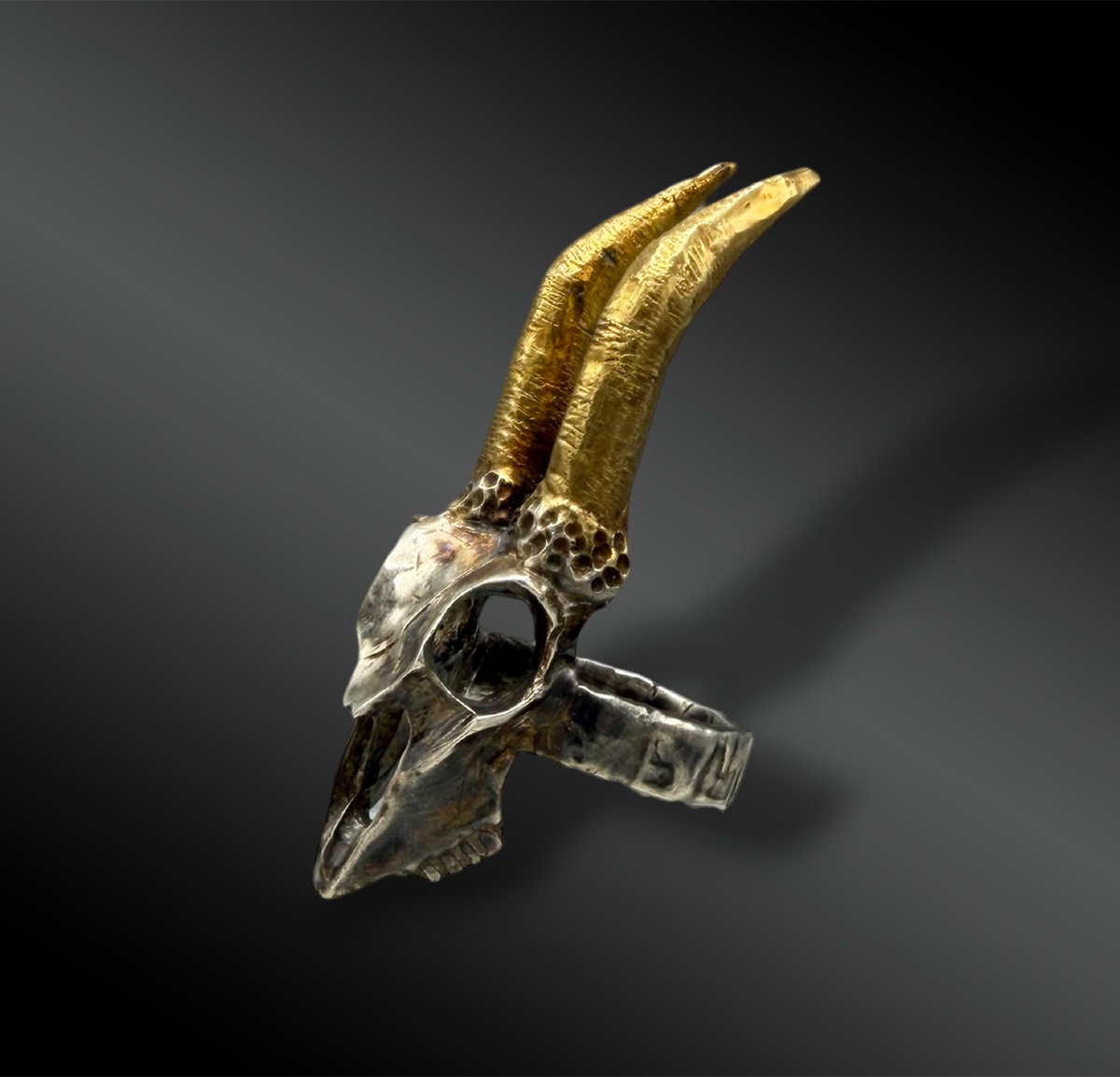 Alice Balloy - Ram Ring - 925/000 Silver And Vermeil-photo-2