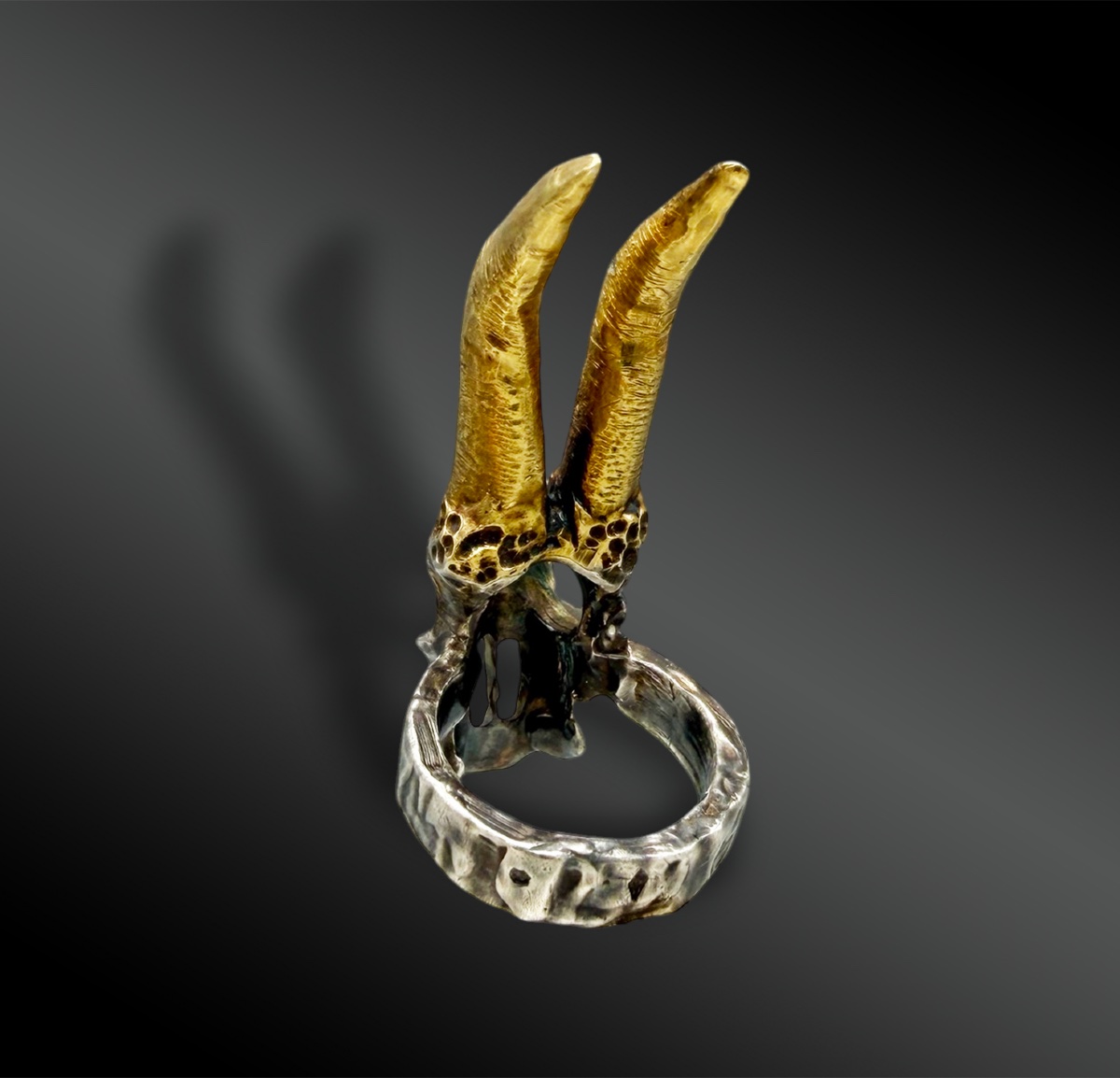 Alice Balloy - Ram Ring - 925/000 Silver And Vermeil-photo-3