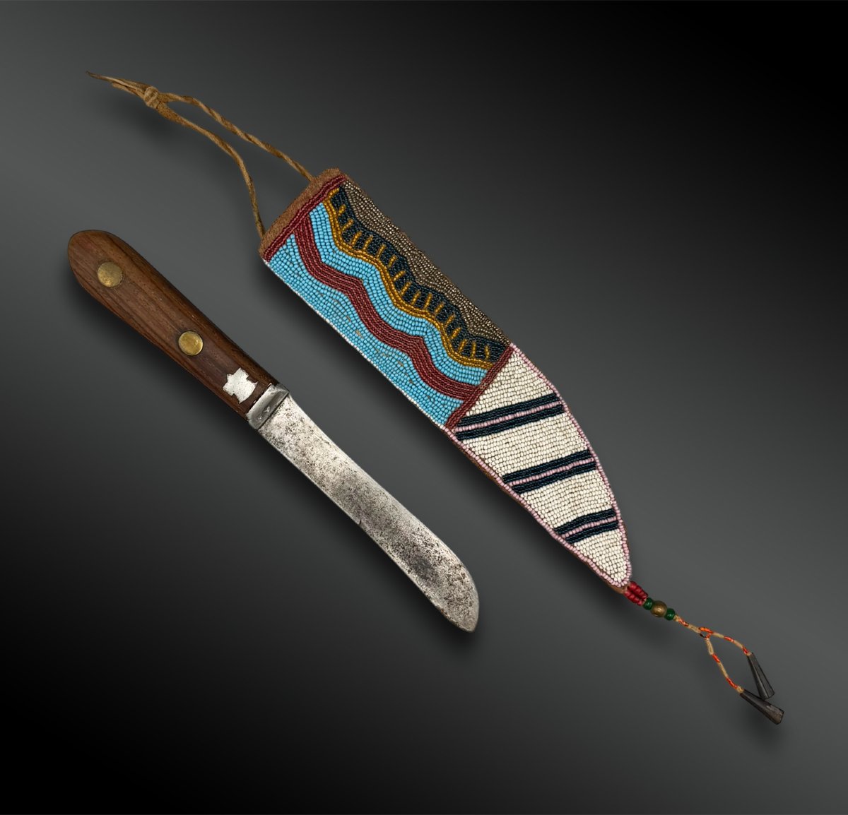 COUTEAU Indiens - Blackfoot (Pieds-Noirs), Grandes Plaines, Amérique du Nord 