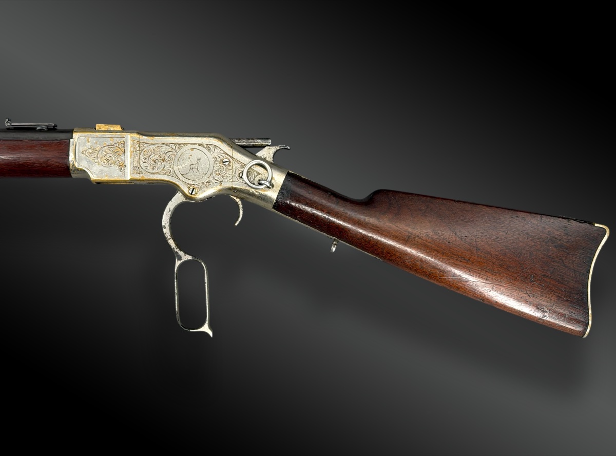 Winchester Rifle, Model 1866—factory-engraved And Silver-plated-photo-2