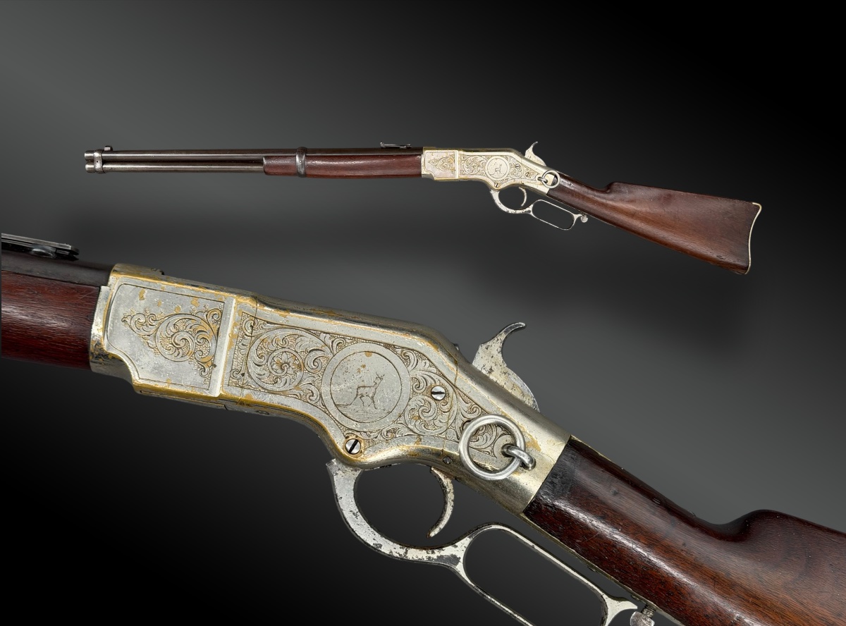 Winchester Rifle, Model 1866—factory-engraved And Silver-plated-photo-3