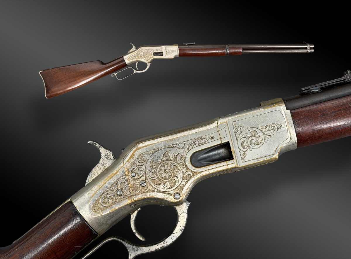 Winchester Rifle, Model 1866—factory-engraved And Silver-plated
