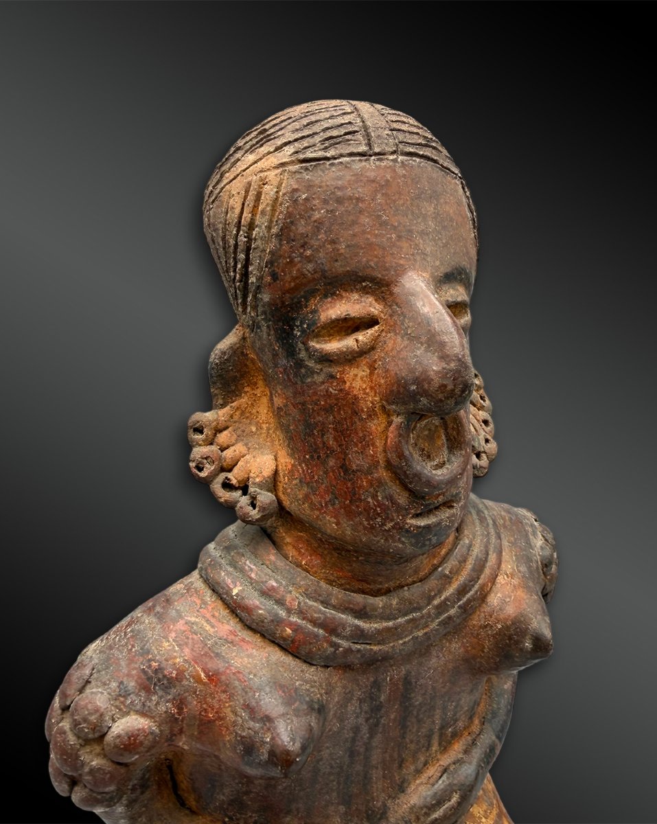 Female Statuette, Maternity “parturientes” — Nayarit Culture, Western Mexico-photo-3