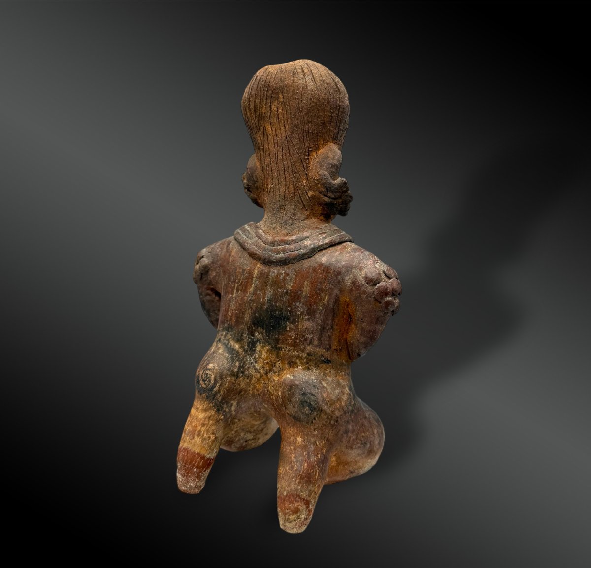Female Statuette, Maternity “parturientes” — Nayarit Culture, Western Mexico-photo-4