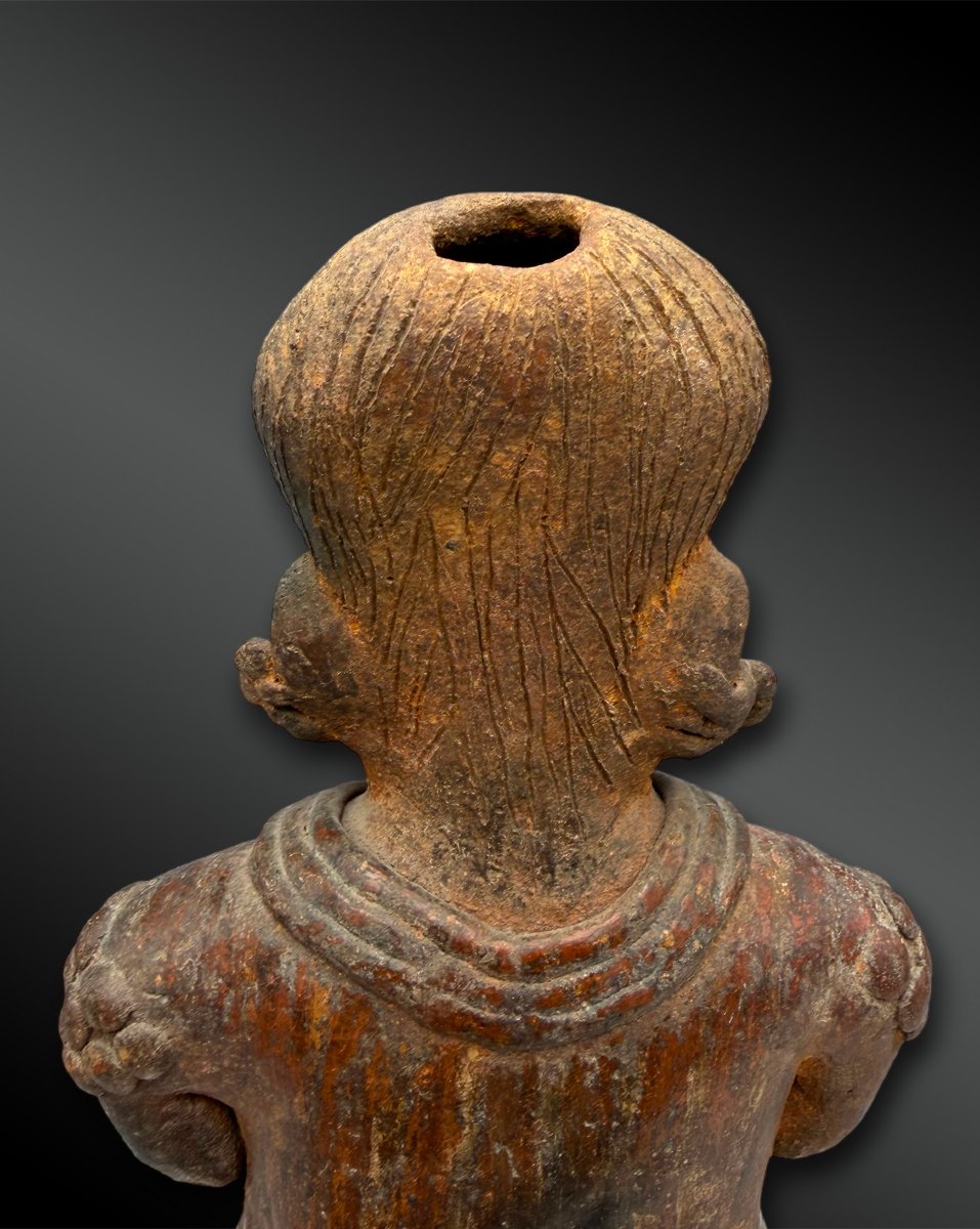 Female Statuette, Maternity “parturientes” — Nayarit Culture, Western Mexico-photo-2