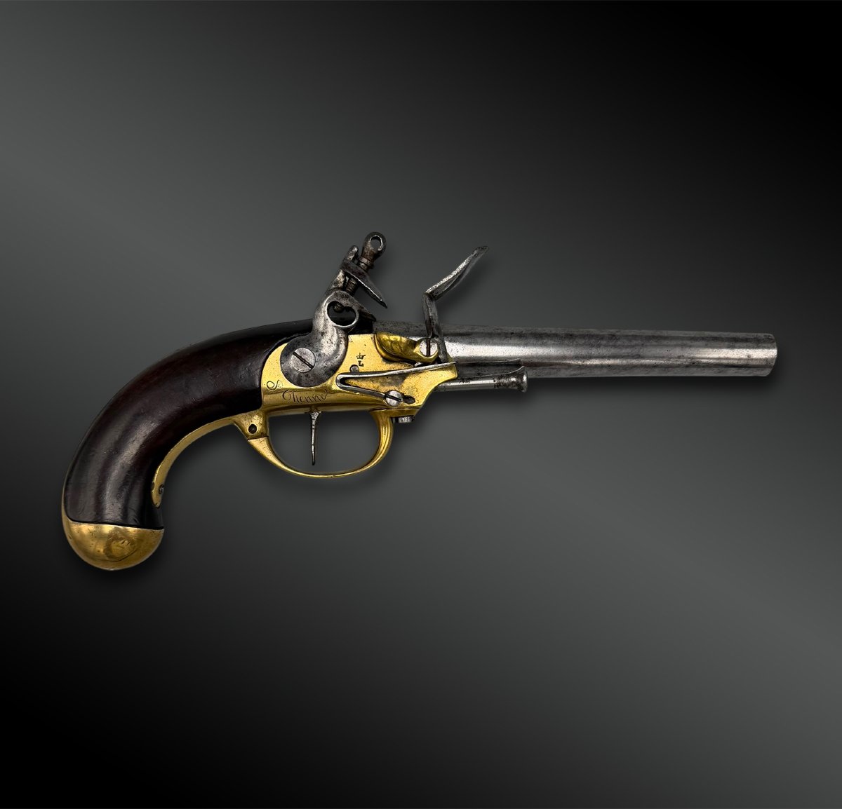 Flintlock Pistol, Model 1777, Type 2 - France - Louis XVI Period