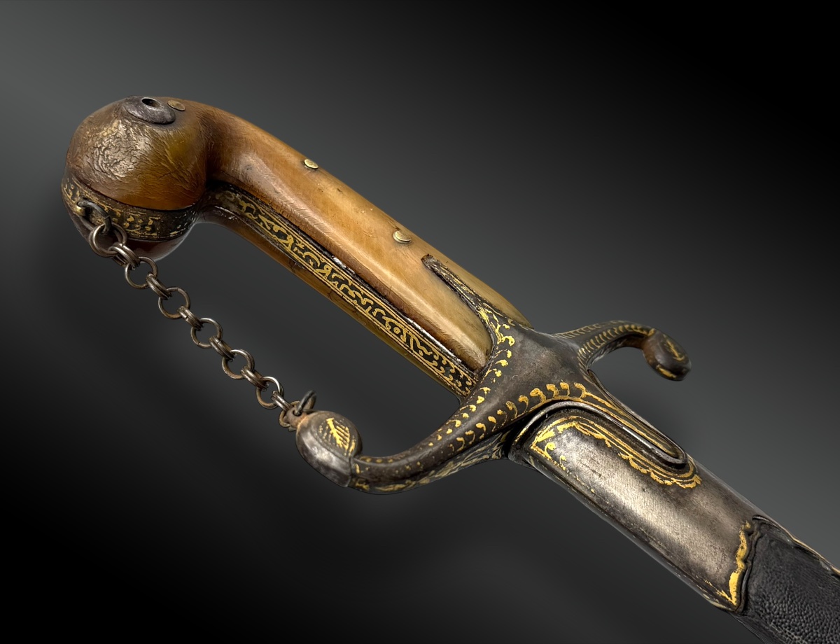 Ottoman Saber, Shamshir With Scathing — Persia, 19th Century-photo-2