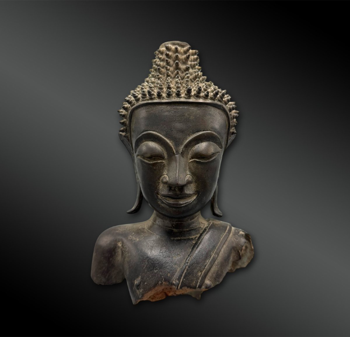 Bust Of Buddha - Laos? - 17th Century?-photo-2